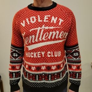 Violent Gentlemen Brass Bonanza Holiday Sweater - Red / X-Large